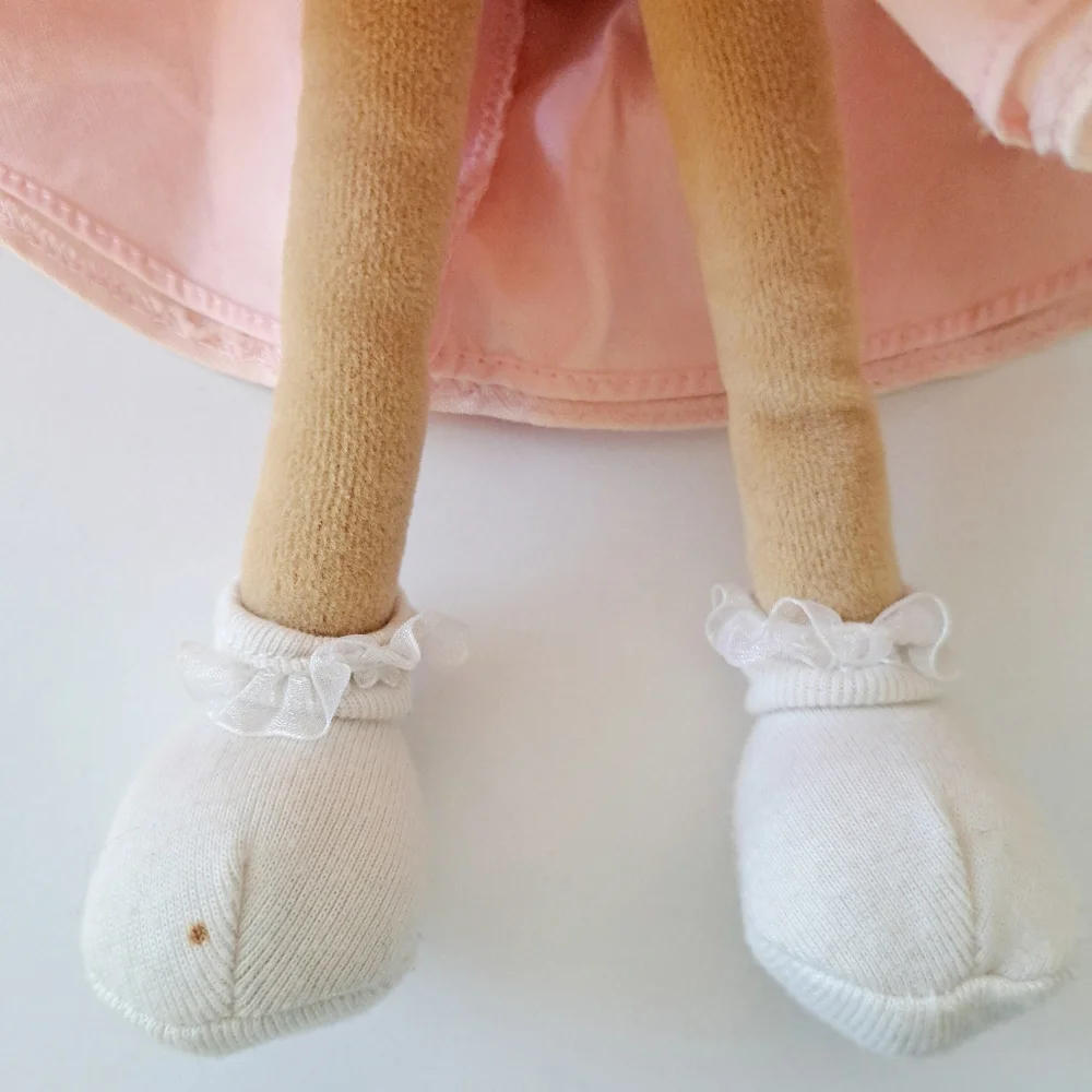 Vintage 2001 Gymboree Gymbelle Retired Tea Party Plush Doll w/ Pink Dress Purse
